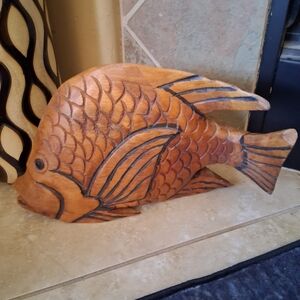 Handcrafted Wooden Fish Decor